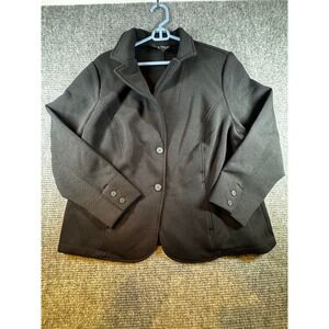 DIALOGUE CLASSICS Black Blazer Jacket‎ 1X Button Front Collar